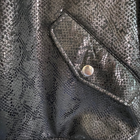 Faux Reptile Bomber Jacket - Picture 3 of 4